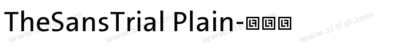 TheSansTrial Plain字体转换 TheSansTrial Plain字体转换